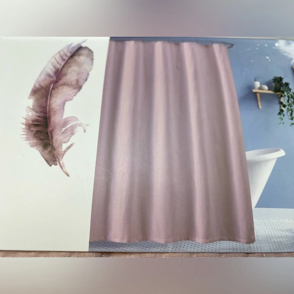 Jessica Simpson ❤️Shower Curtain Liner water repellent Moss Pink New
